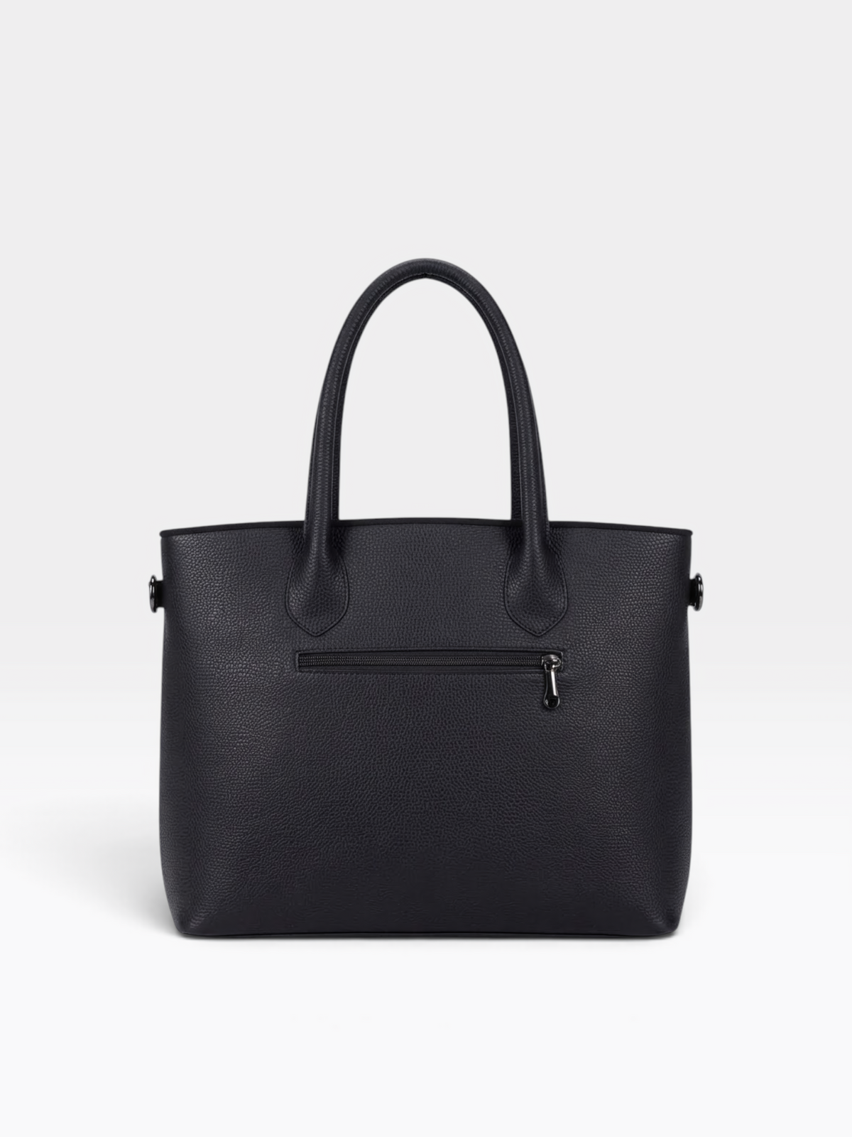 Chain Pouch Structured Tote Bag