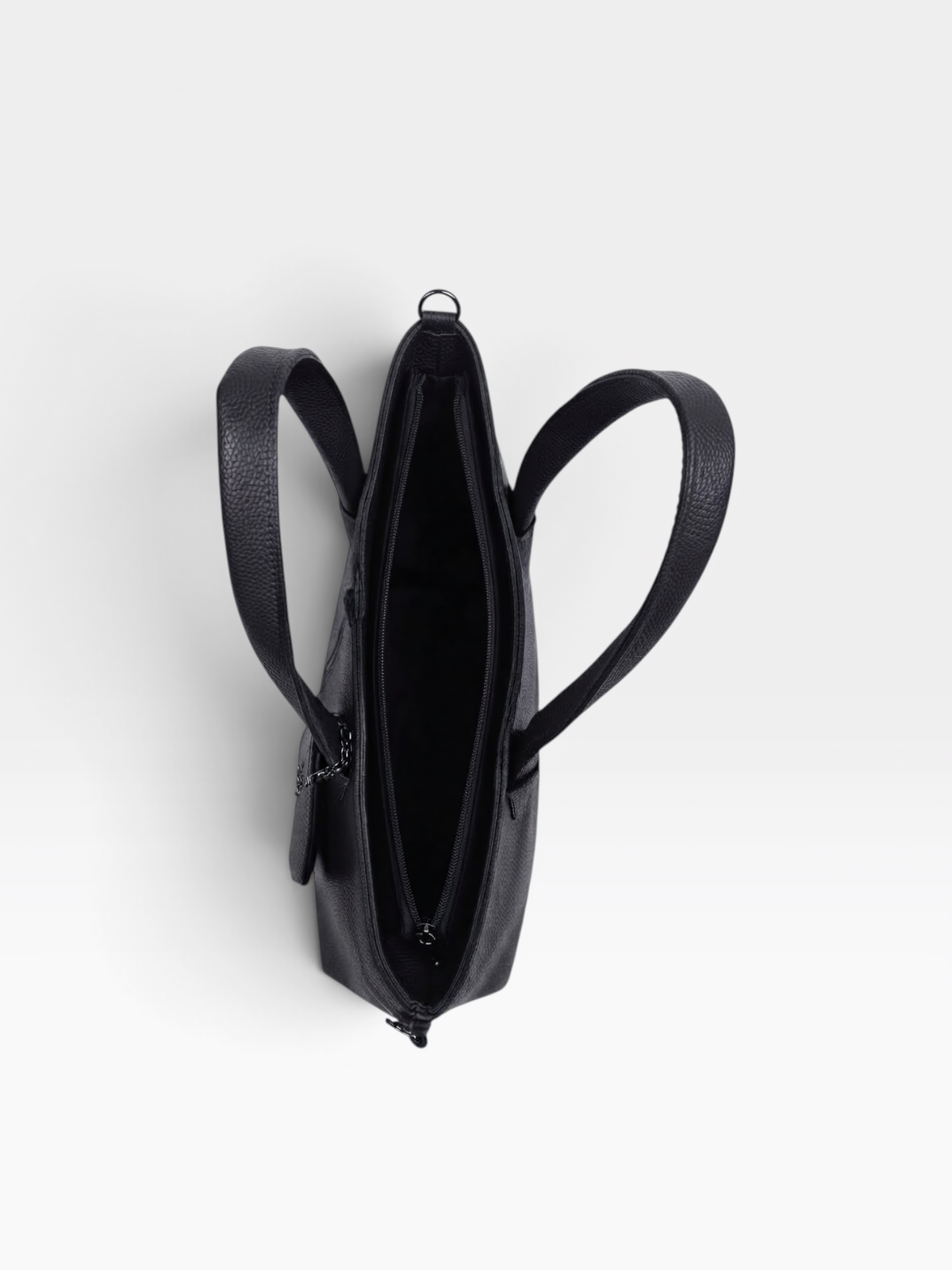 Chain Pouch Structured Tote Bag