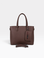 Chain Pouch Structured Tote Bag