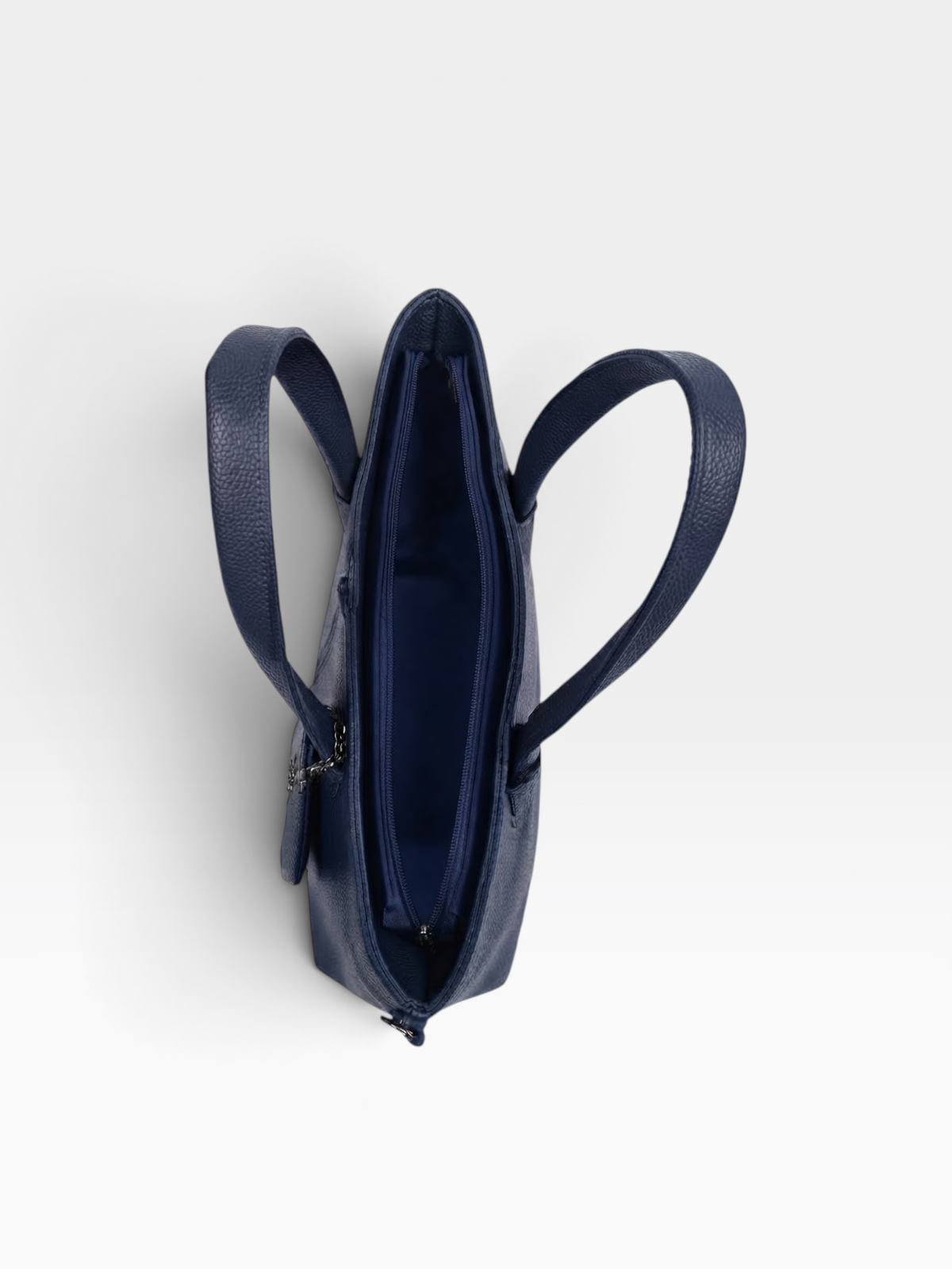 Chain Pouch Structured Tote Bag