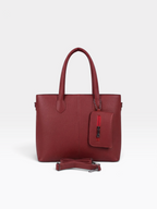Chain Pouch Structured Tote Bag