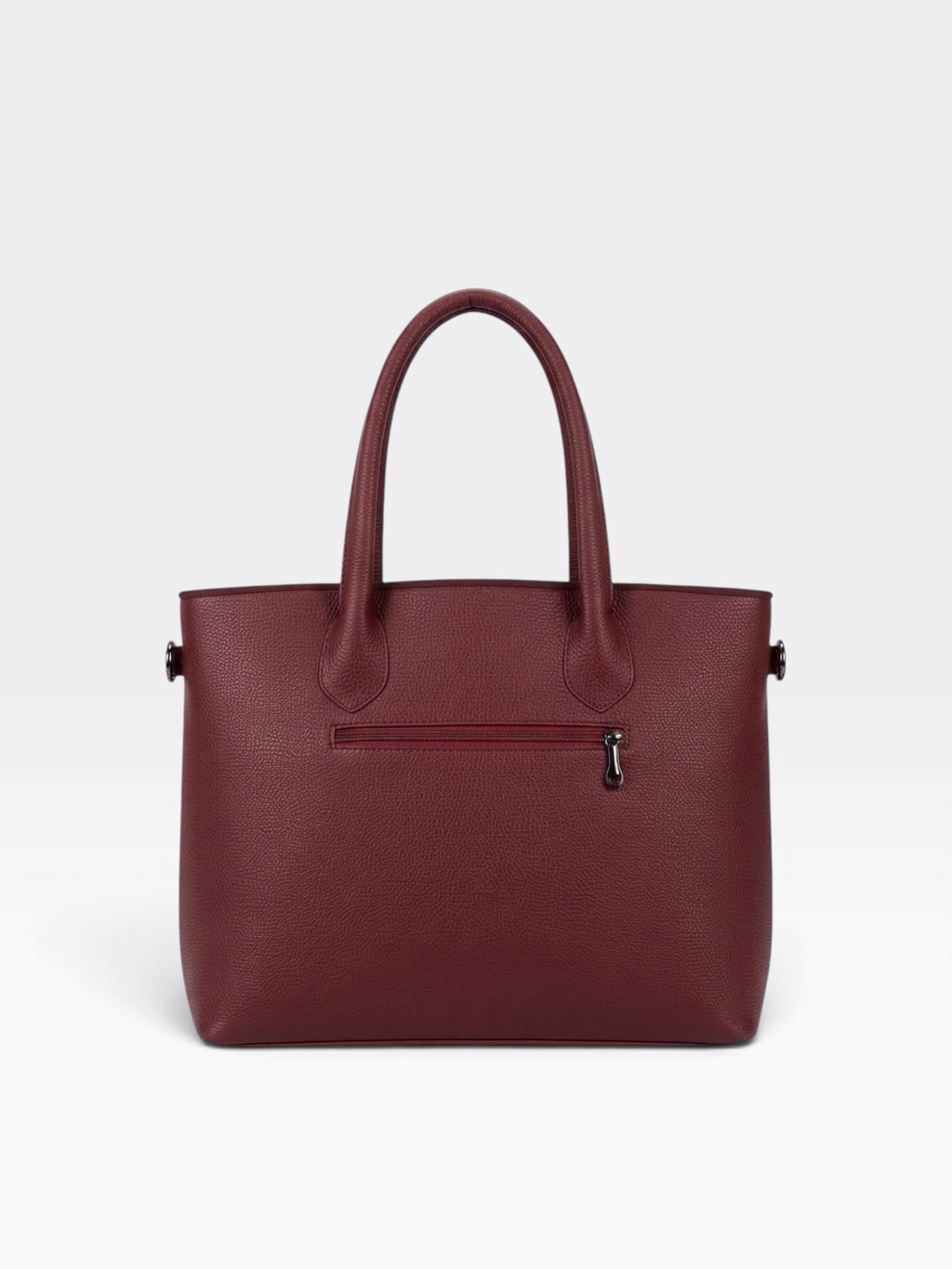 Chain Pouch Structured Tote Bag