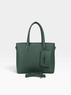 Chain Pouch Structured Tote Bag