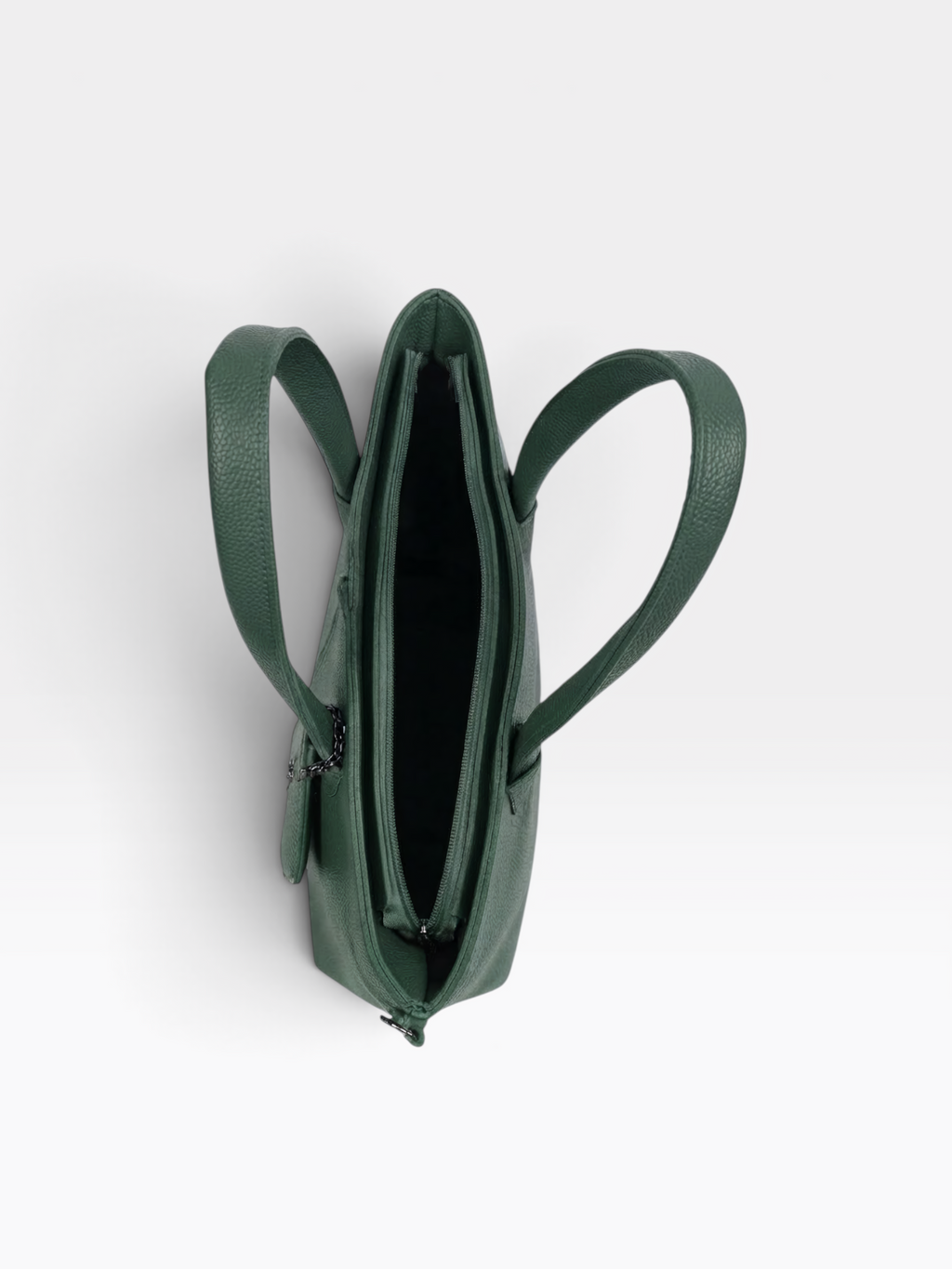Chain Pouch Structured Tote Bag