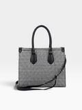 Large Houndstooth Structured Tote – product view 1