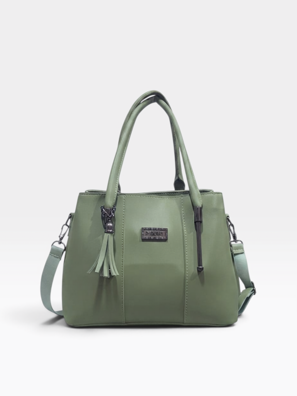 Triple-Zip Structured Satchel – product view 1