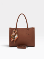 Soft Grain Scarf Detail Tote Bag