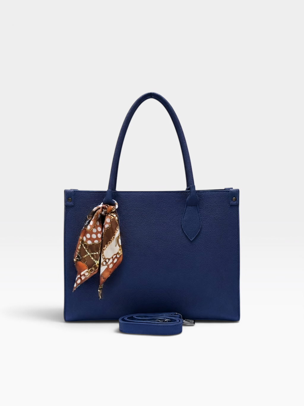 Soft Grain Scarf Detail Tote Bag