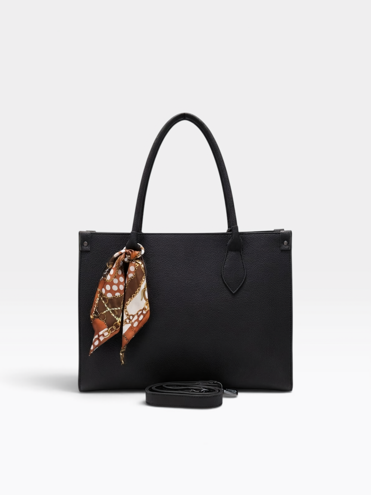 Soft Grain Scarf Detail Tote Bag