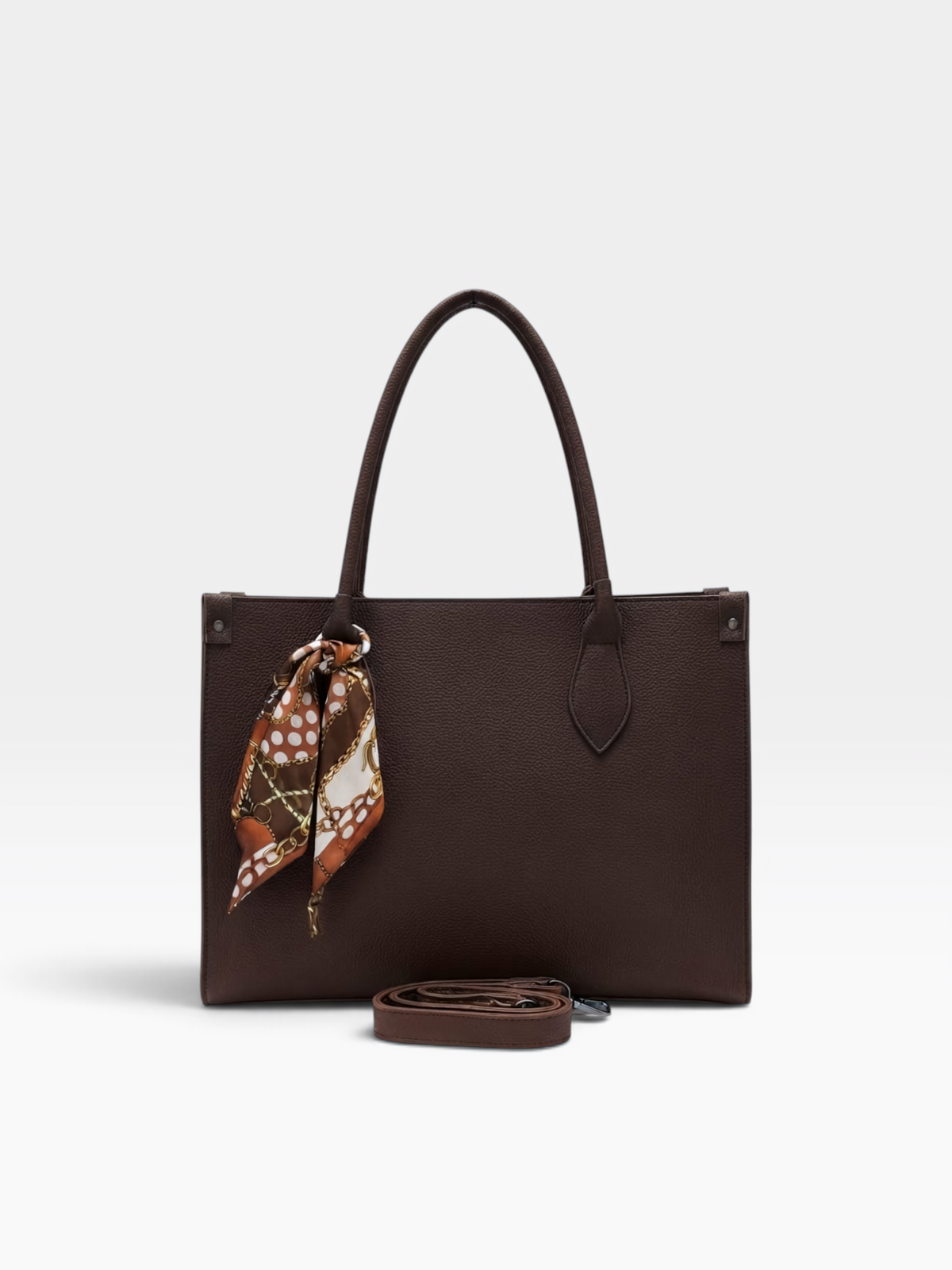 Soft Grain Scarf Detail Tote Bag
